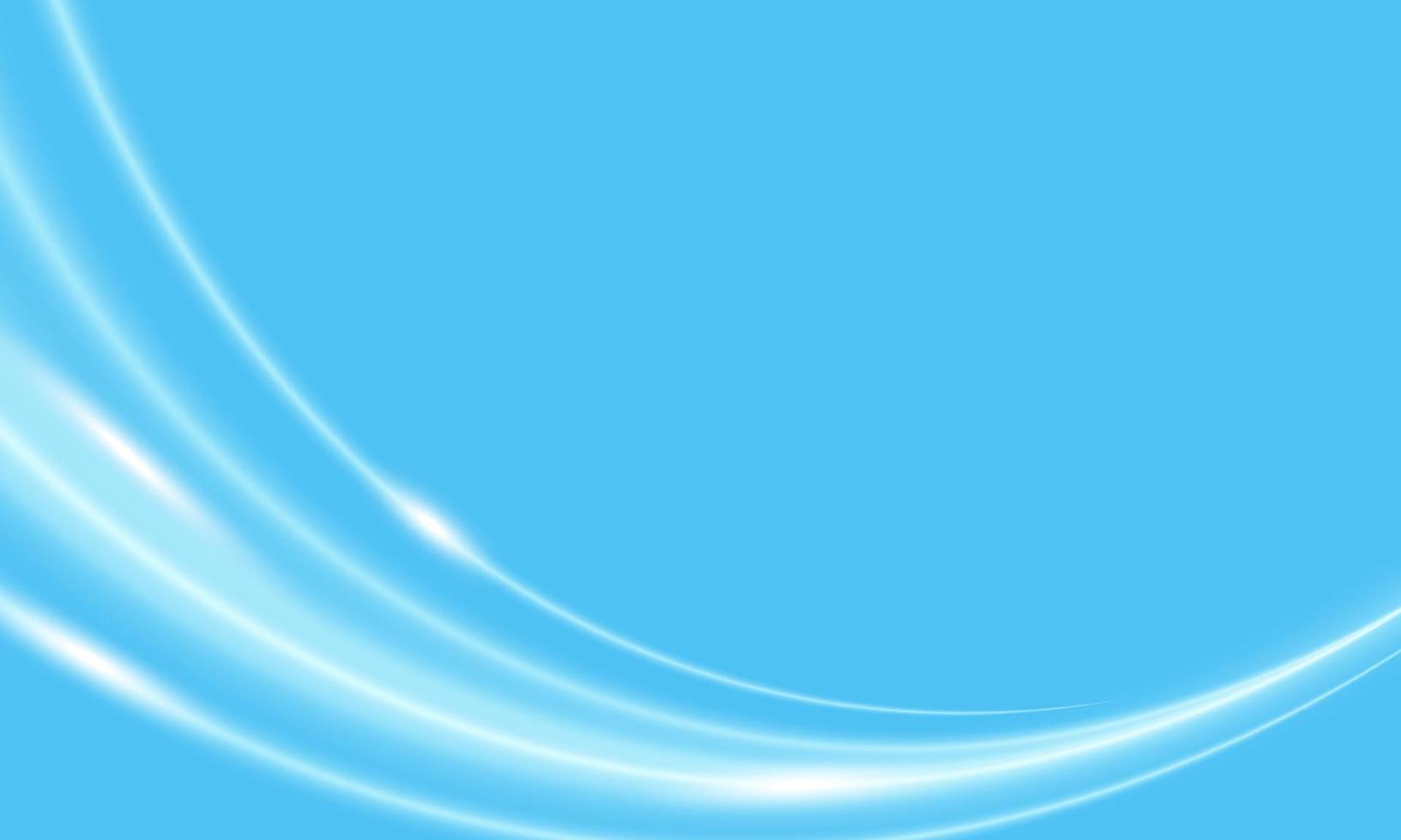 Abstract shiny curve lines on blue background. vector