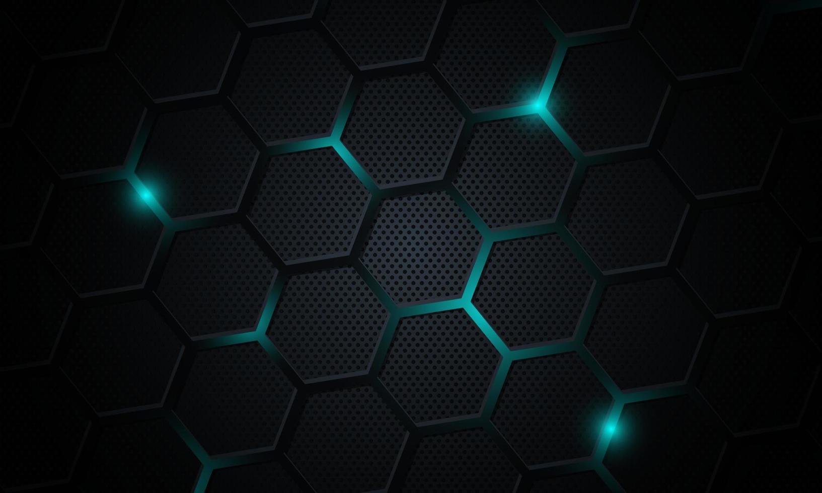 Abstract technology with hexagonal background. vector