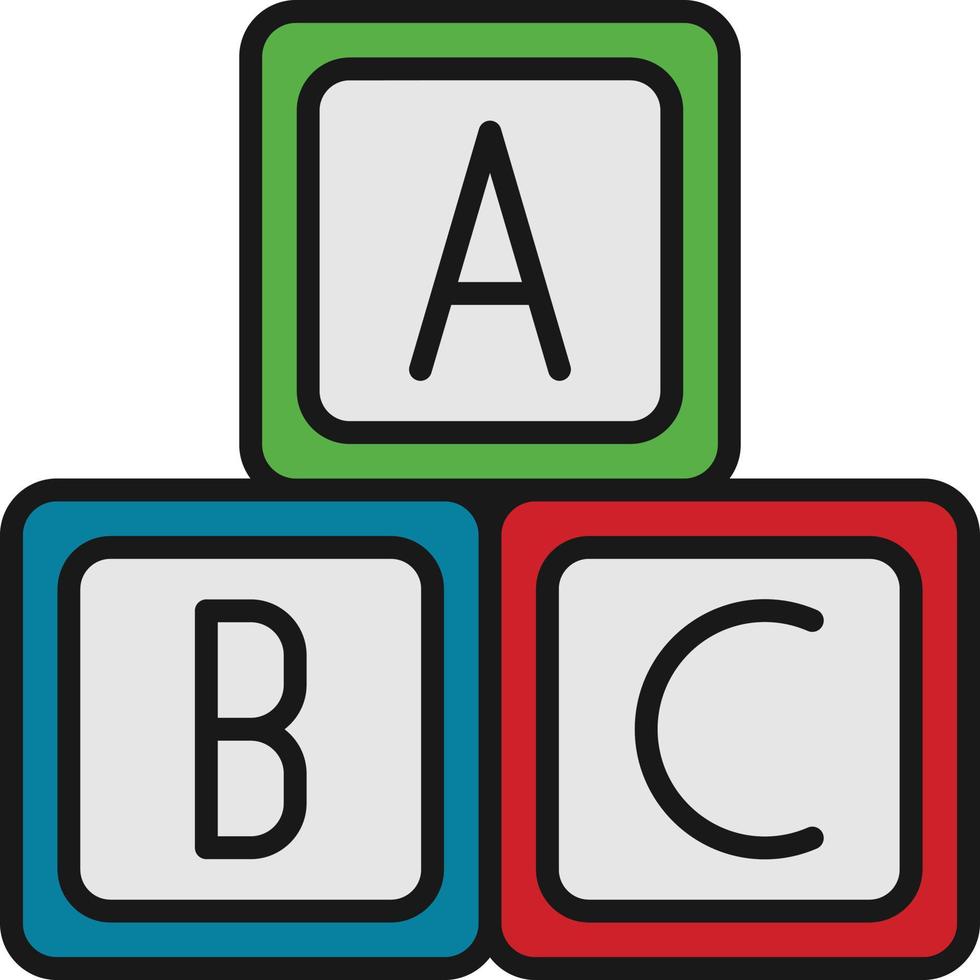 Abc Line Filled vector