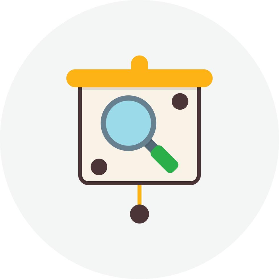 Searching Presentation Flat Circle vector