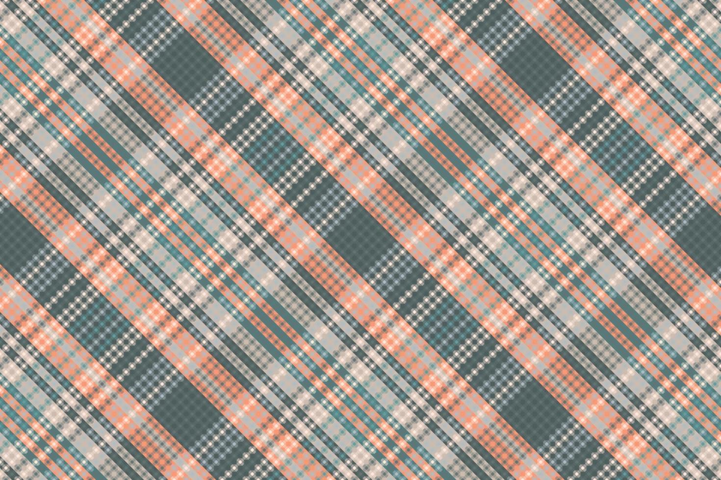 Tartan plaid pattern with texture and retro color. vector