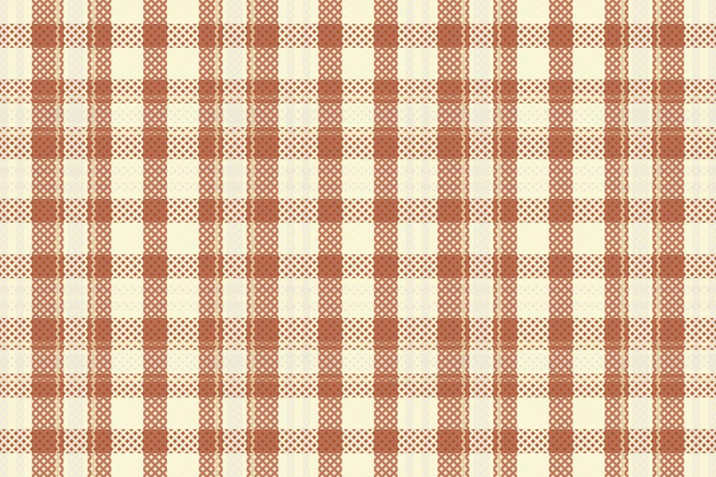 Tartan plaid pattern with texture and coffee color. vector