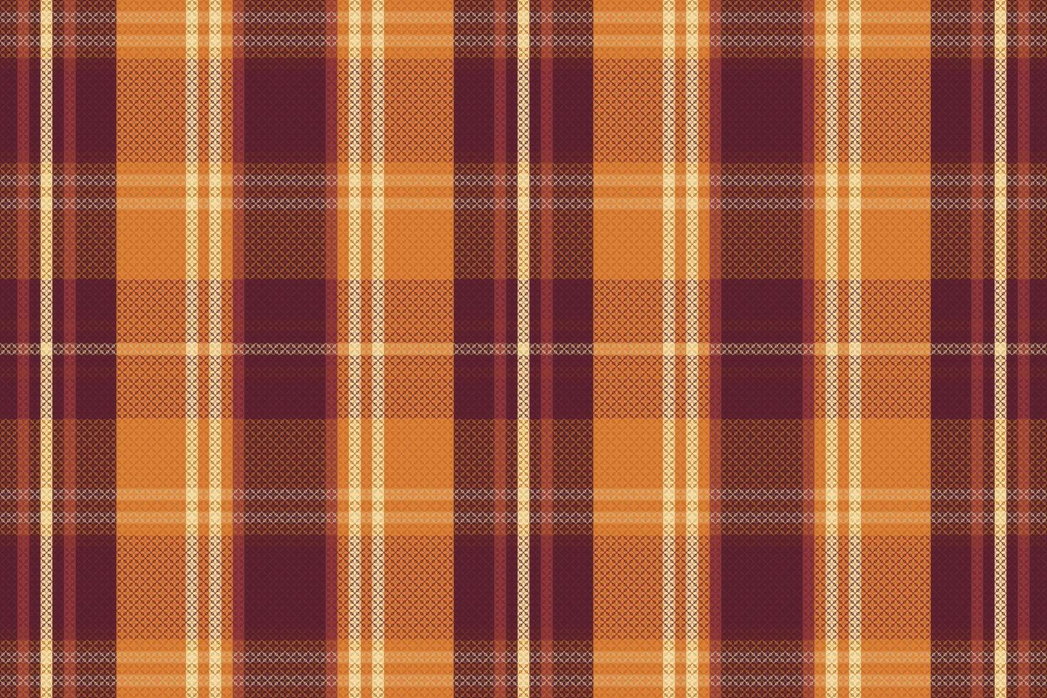 Tartan plaid pattern with texture and coffee color. vector