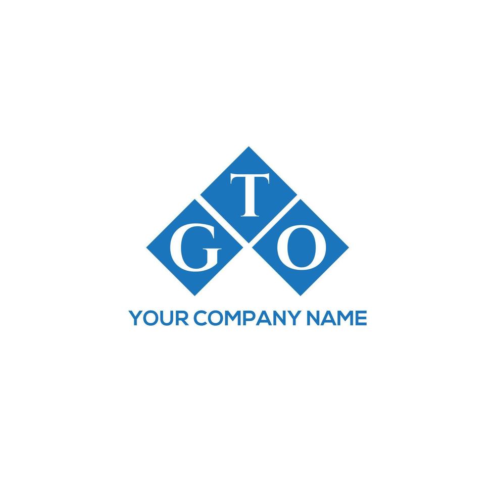 GTO letter logo design on white background. GTO creative initials letter logo concept. GTO letter design. vector