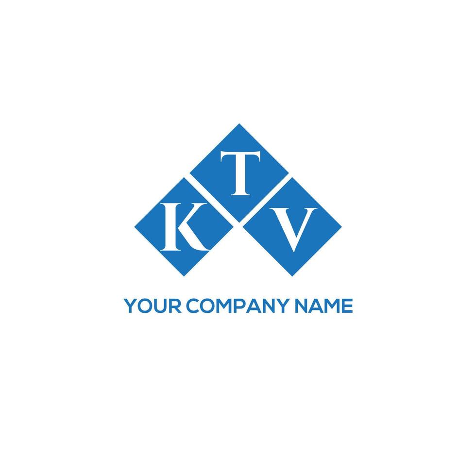 diseño de logotipo de letra ktv sobre fondo blanco. concepto de logotipo de letra de iniciales creativas ktv. diseño de letras ktv. vector