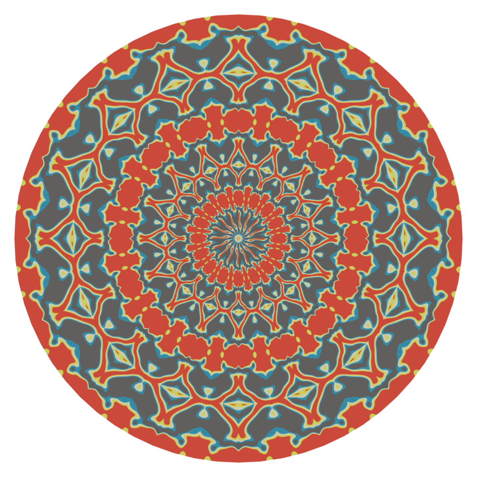 Mandala pattern with circle shape png