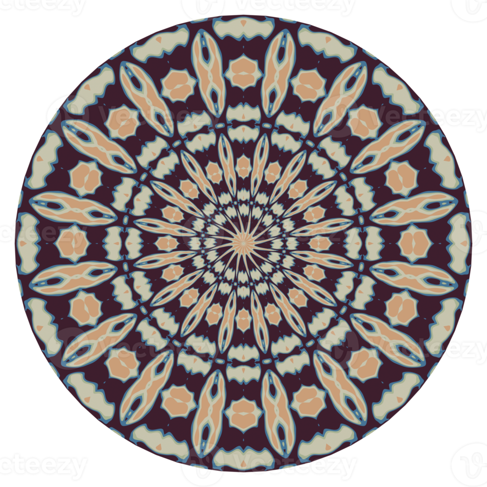 Mandala circle ornament png