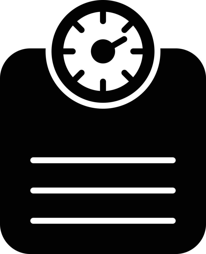 Weight Machine Glyph Icon vector