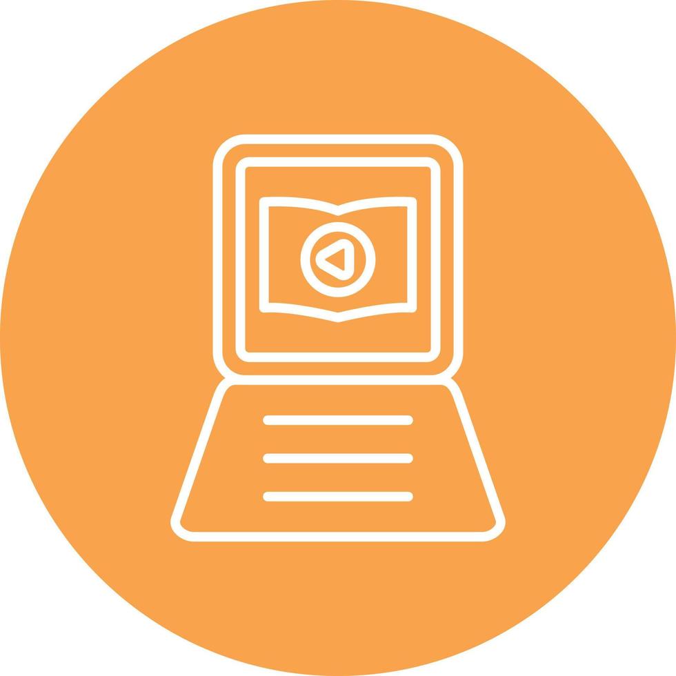 Video Tutorial Line Circle Multicolor vector