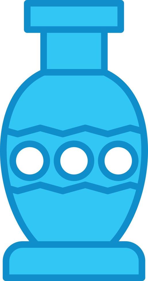 Vase Line Filled Blue vector