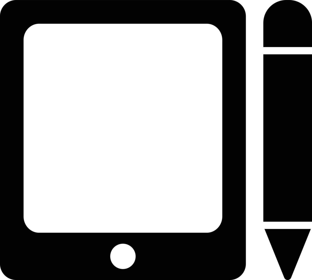 Graphic Tablet Glyph Icon vector