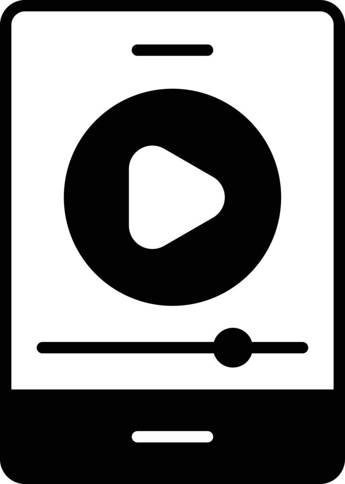 Video Tutorial Glyph Icon vector