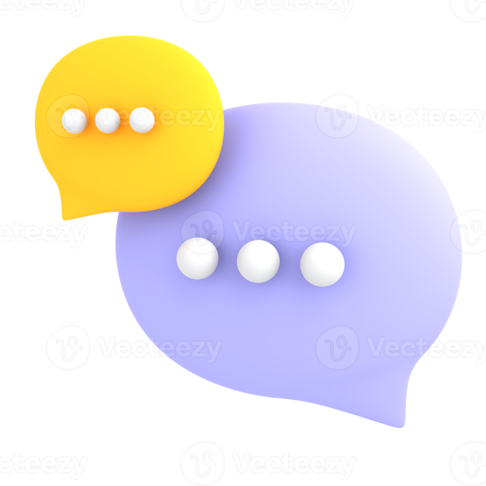 Ecommerce icon bubble speech chat 3d illustration png
