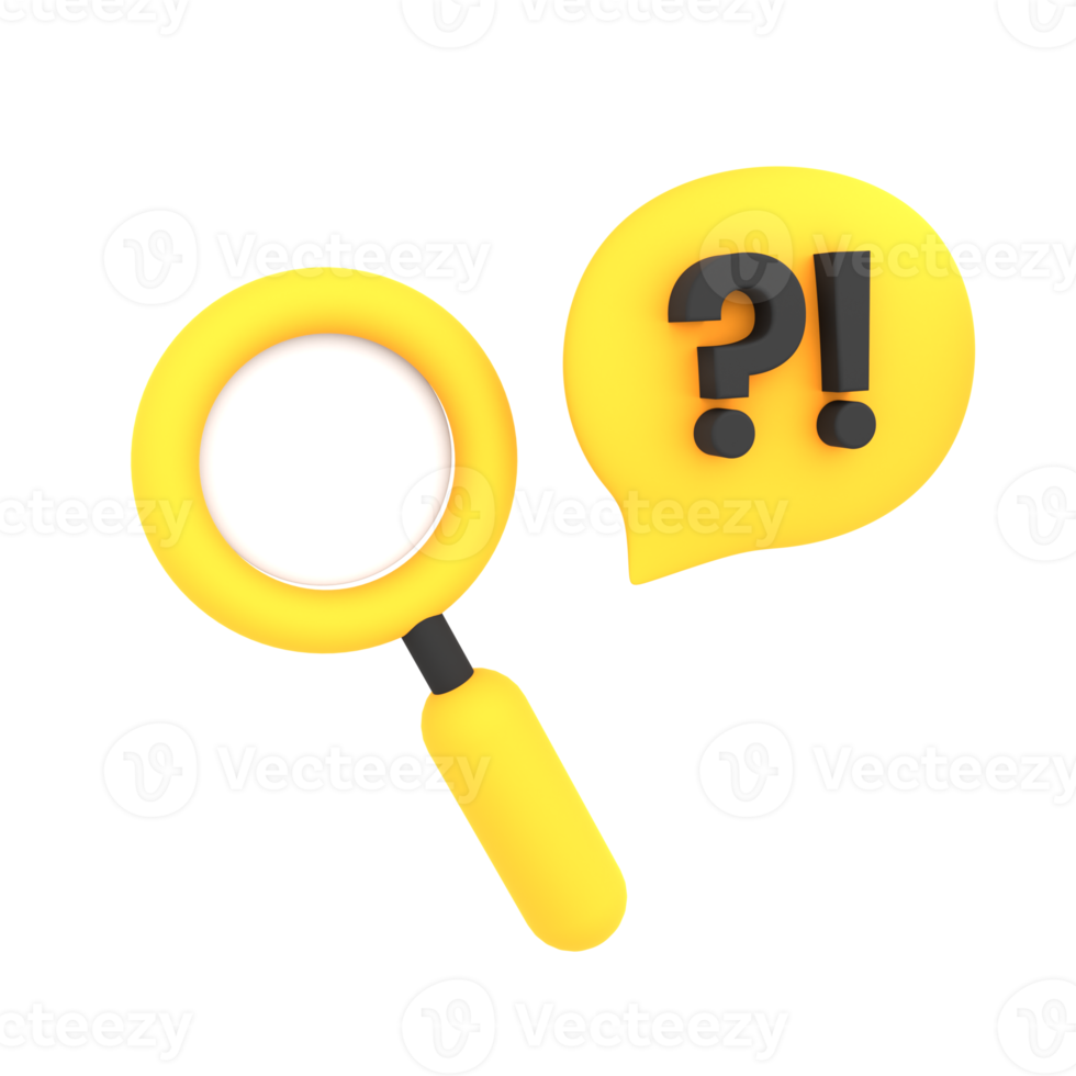 3d cute searching data with magnifying glass icon ecommerce illustration png