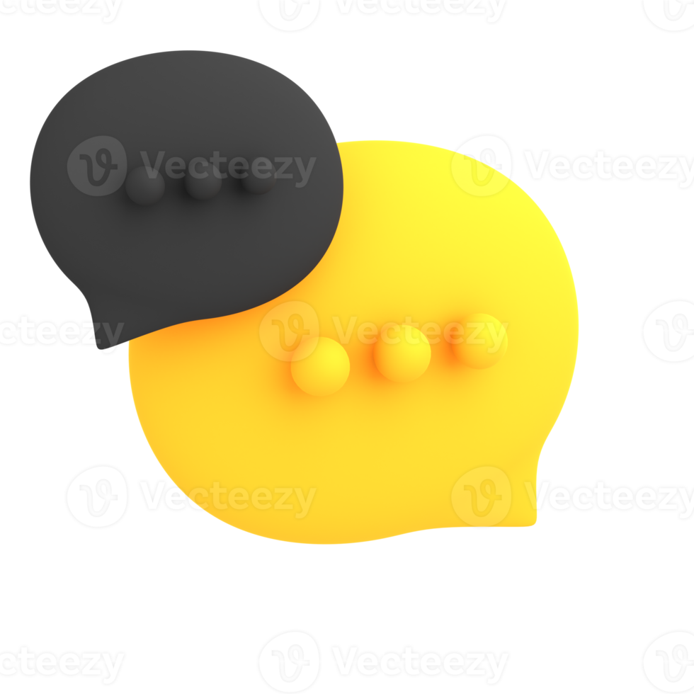 ilustração 3d de bate-papo de fala de bolha de ícone de comércio eletrônico png