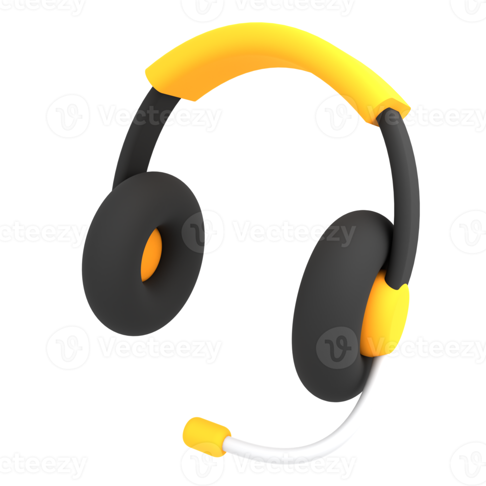 3d black headphone illustration ecommerce icon png