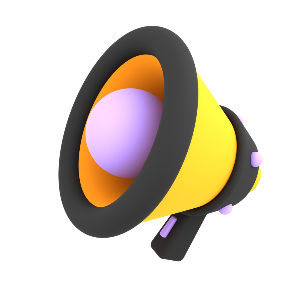 3d megaphone icon ecommerce illustration png