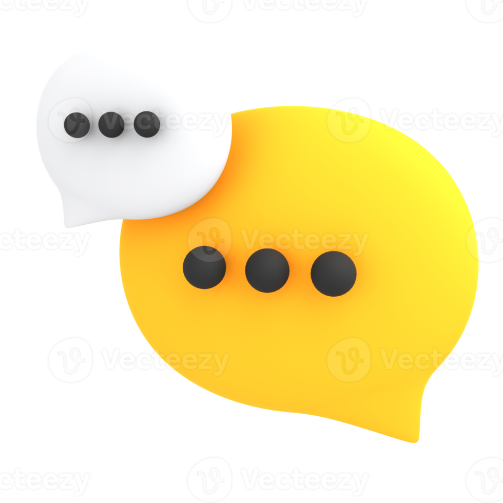 Ecommerce icon bubble speech chat 3d illustration png