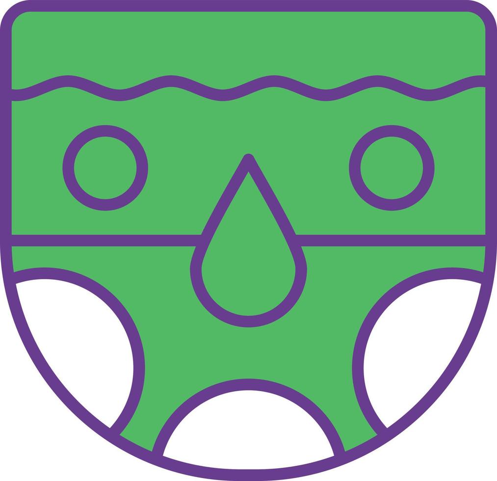 African Mask Line Filled Two Color vector