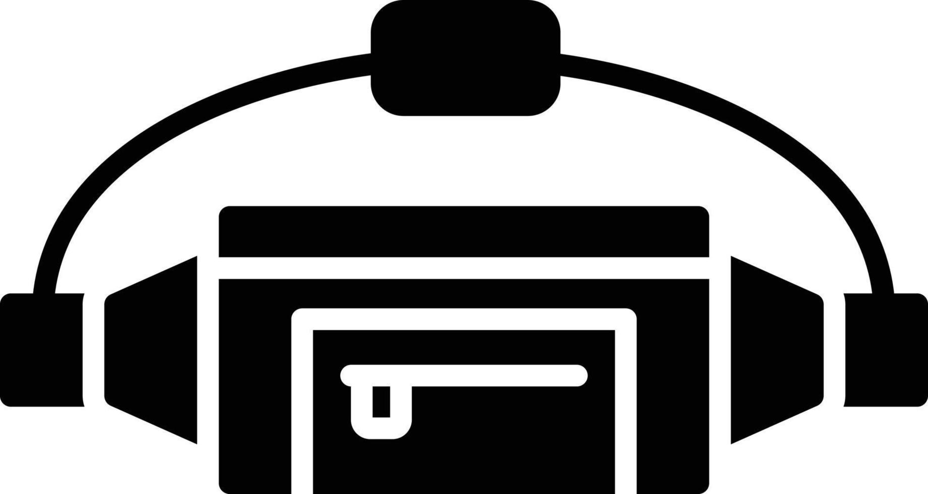 Fanny Pack Glyph Icon vector
