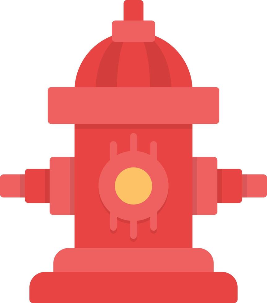 Fire Hydrant Flat Icon vector