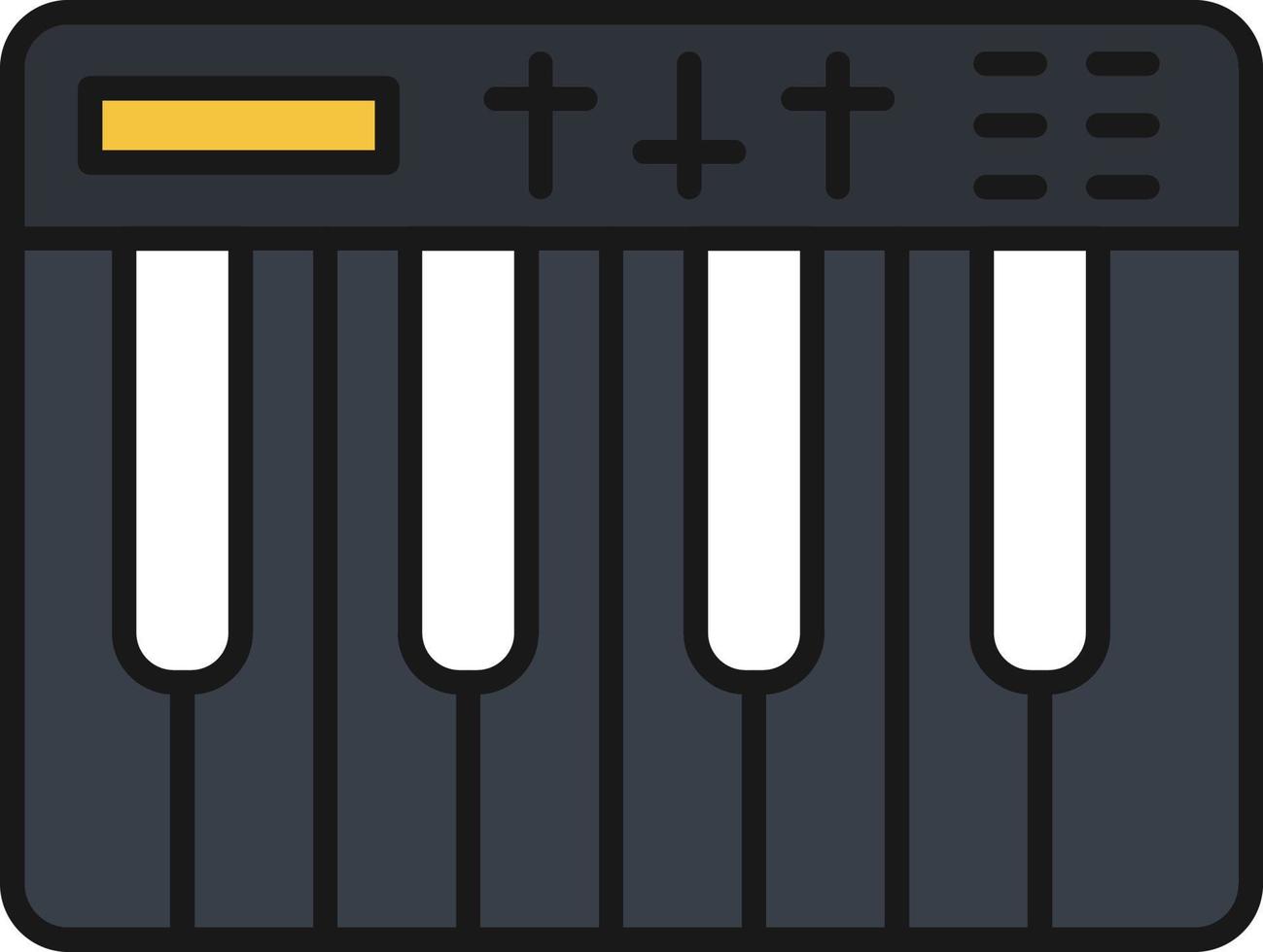 línea midi llena vector