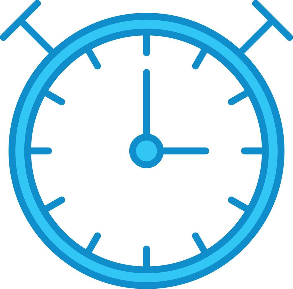 Clock Line Filled Blue vector