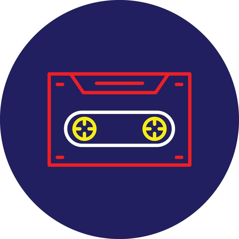 línea de cassette multicolor vector