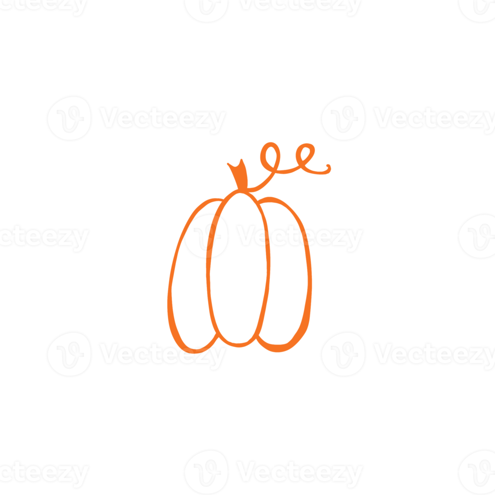 Orange Pumpkin Outline png