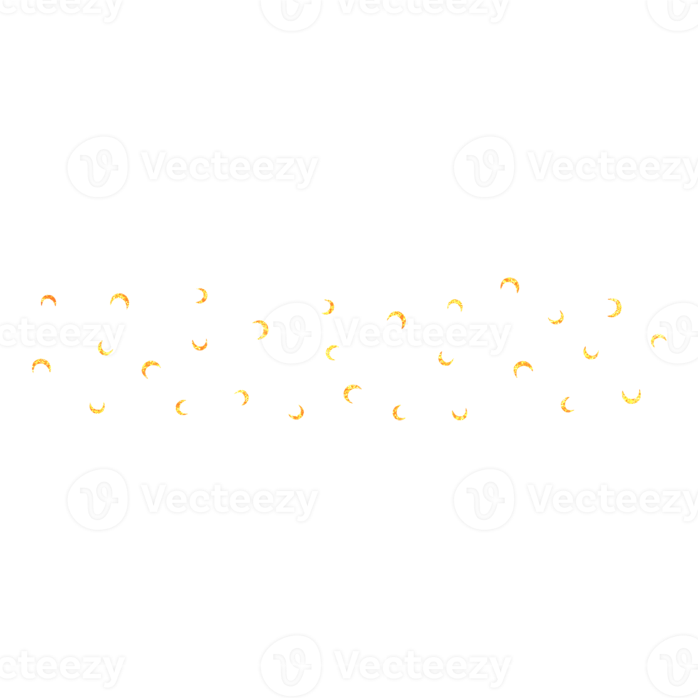 gelber Mondglitter schimmert png