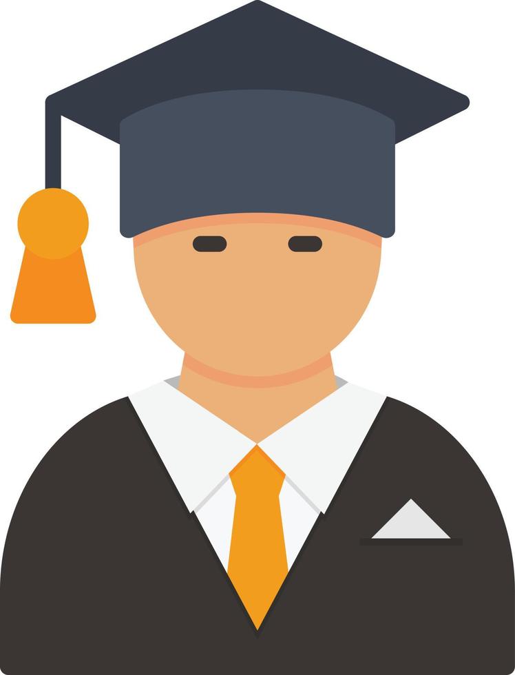 icono plano graduado vector