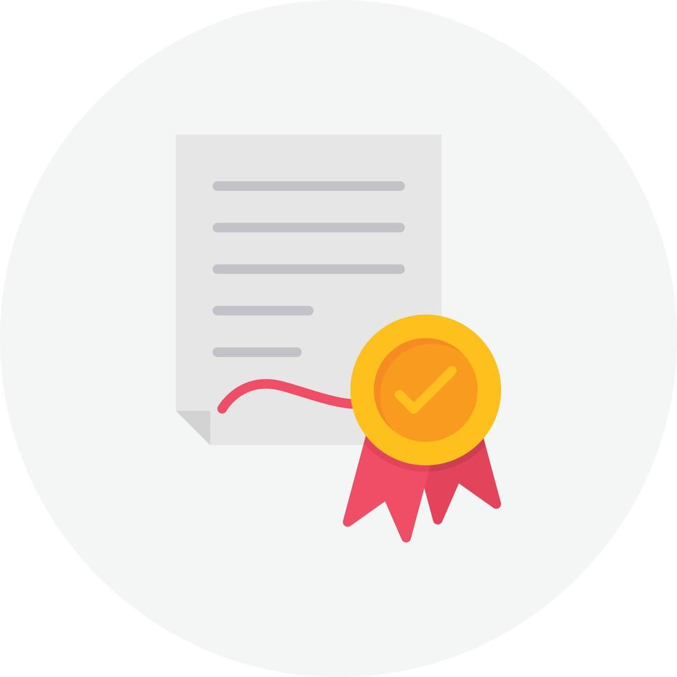 Certificate Flat Circle vector