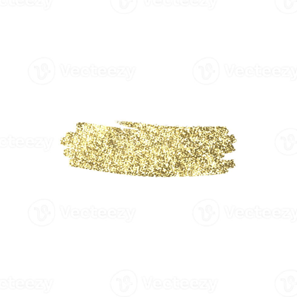 pincelada de glitter dourado png