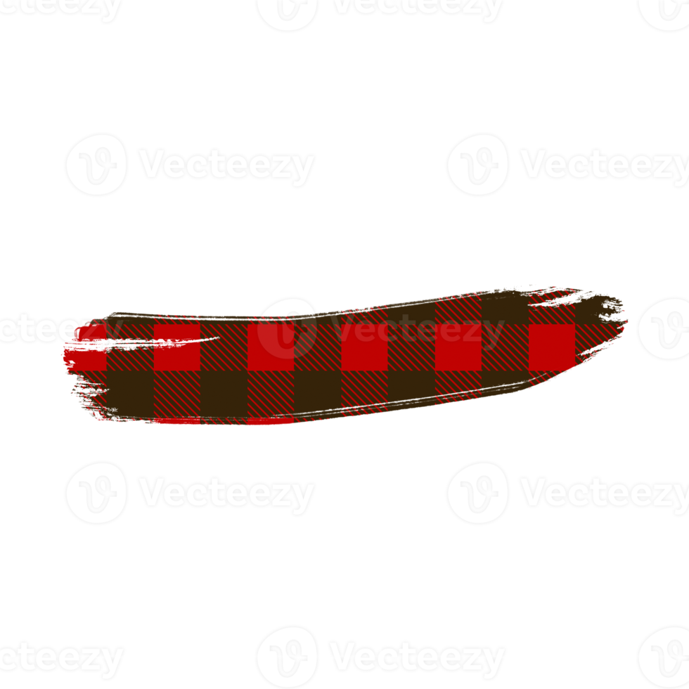 Pinselstrich mit rotem Büffelkaro png