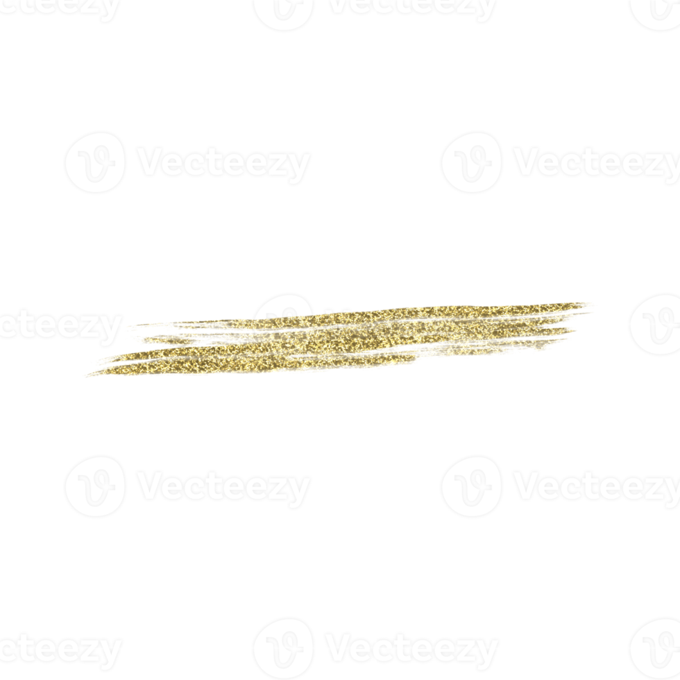 gouden glitter penseelstreek png