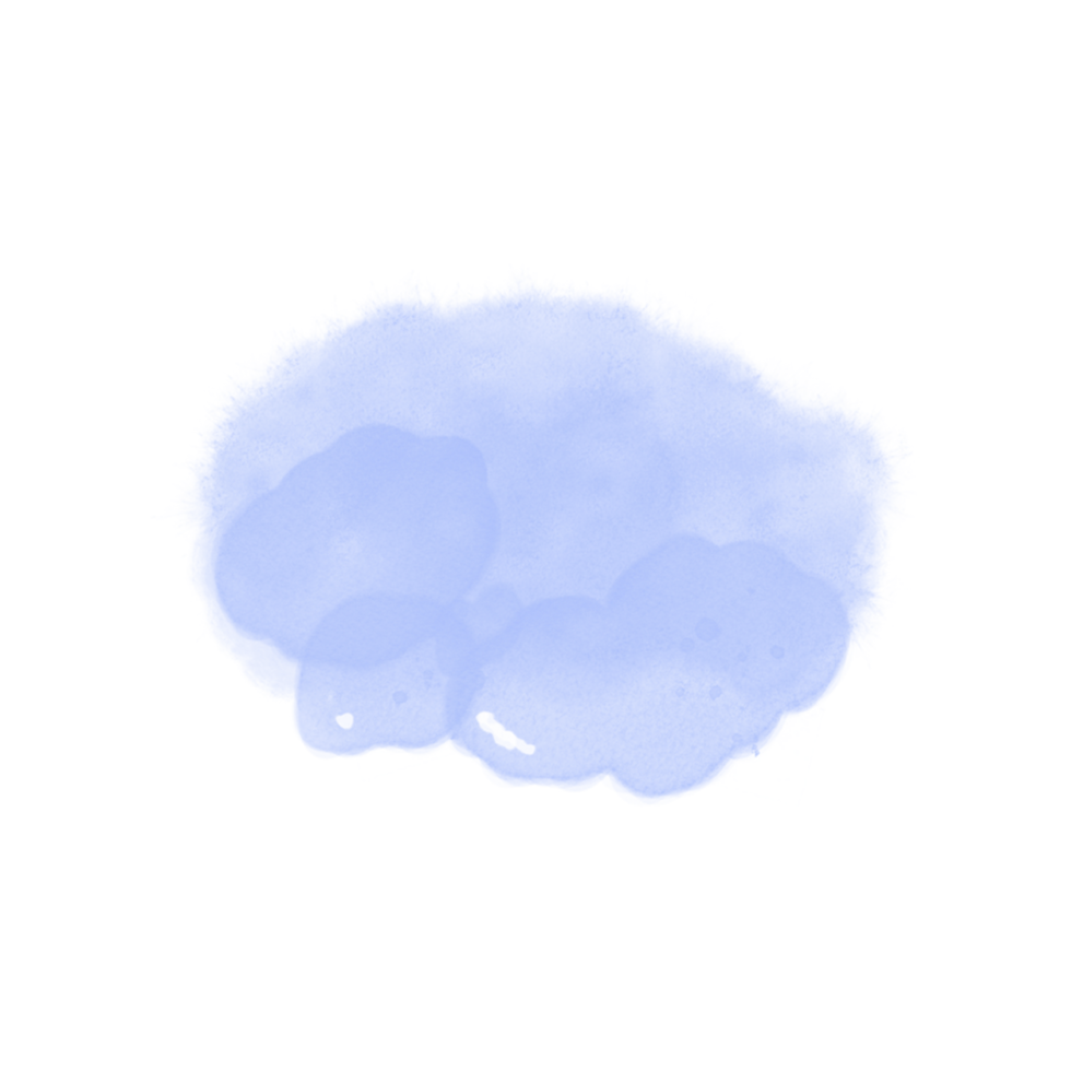 Babyblaue Aquarellwolke png