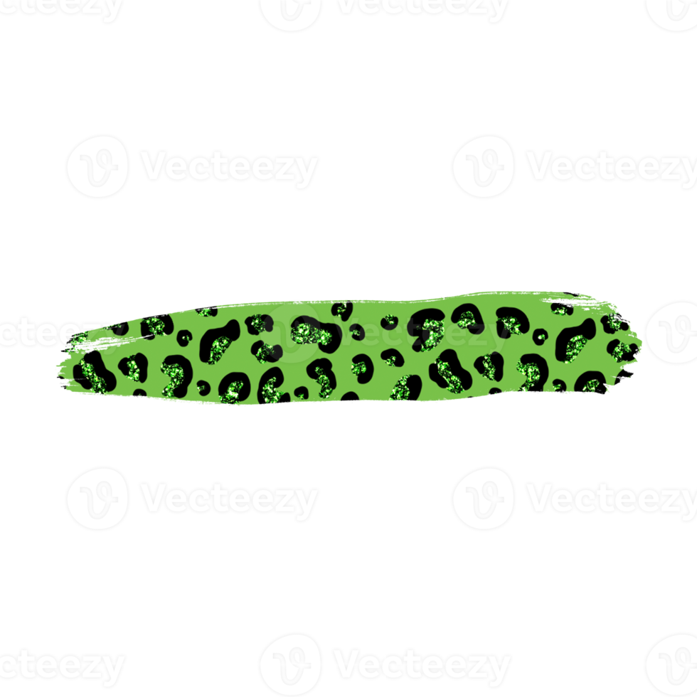 Green Leopard Brush Stroke png