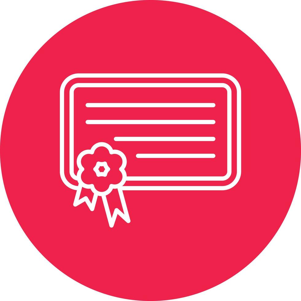 Digital Certificate Line Circle Multicolor vector