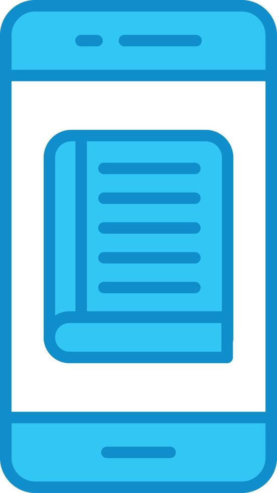 Online Learning Line Filled Blue vector