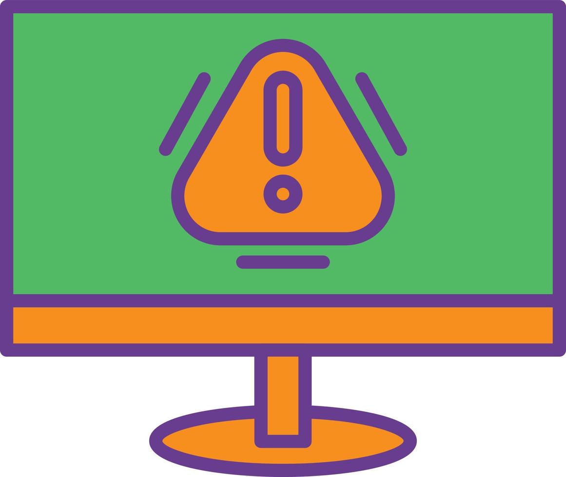 Alert Line Filled Two Color vector