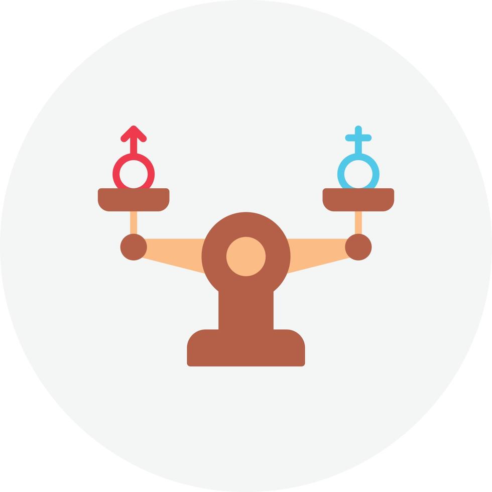 Gender Equality Flat Circle vector