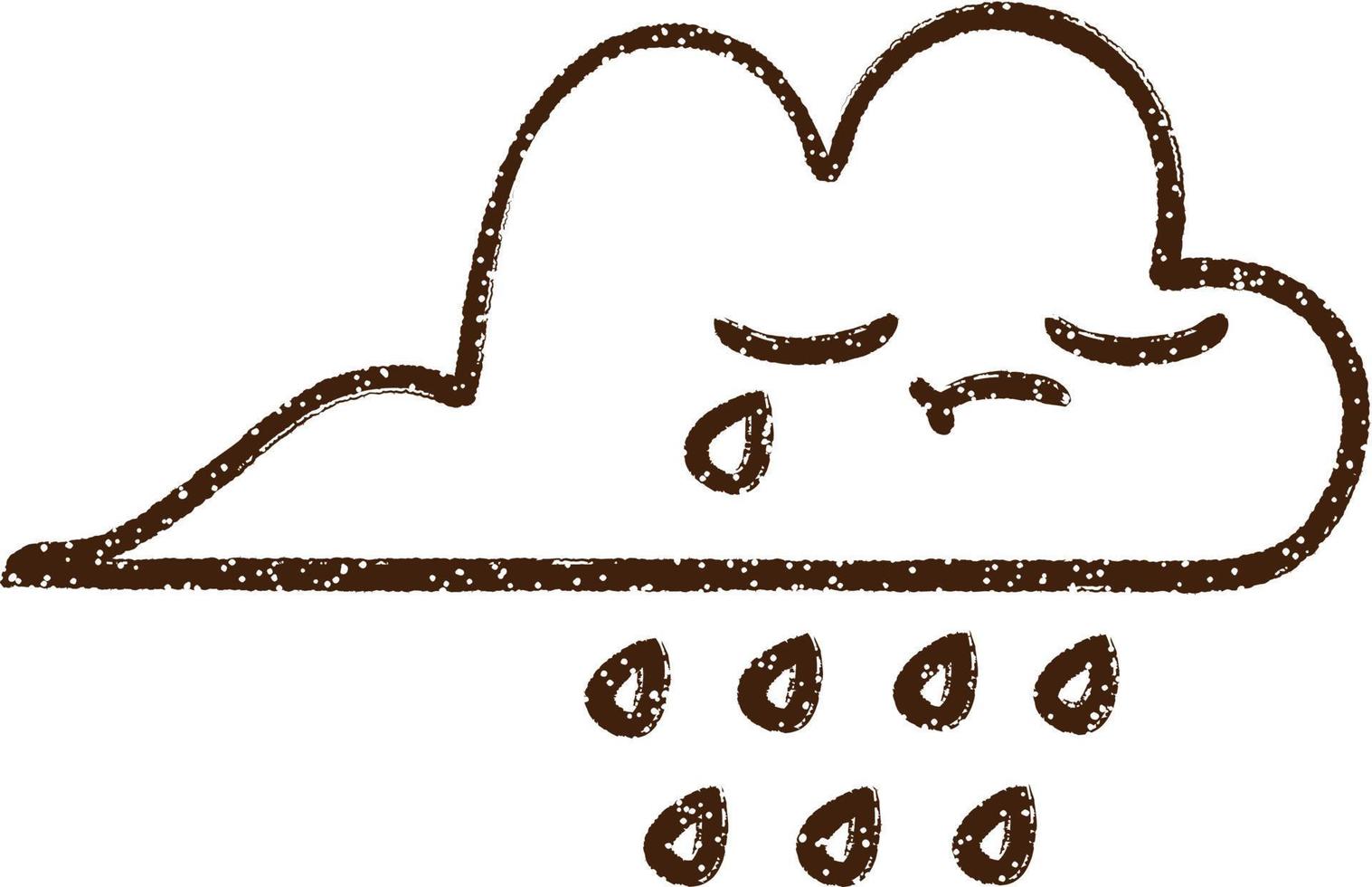 Cloud Charcoal Drawing vector