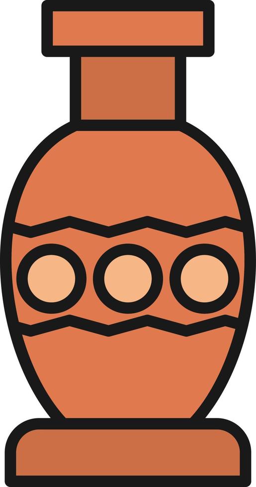Vase Line Filled vector