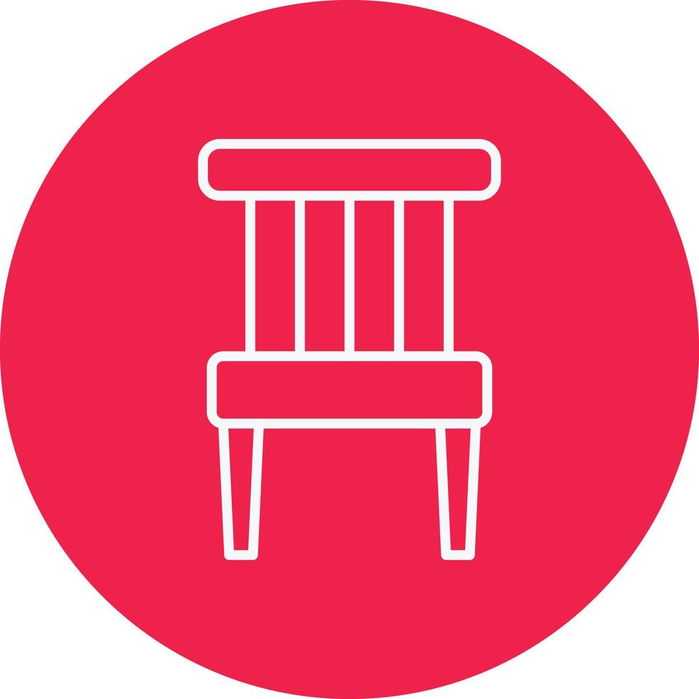 Chair Line Circle Multicolor vector