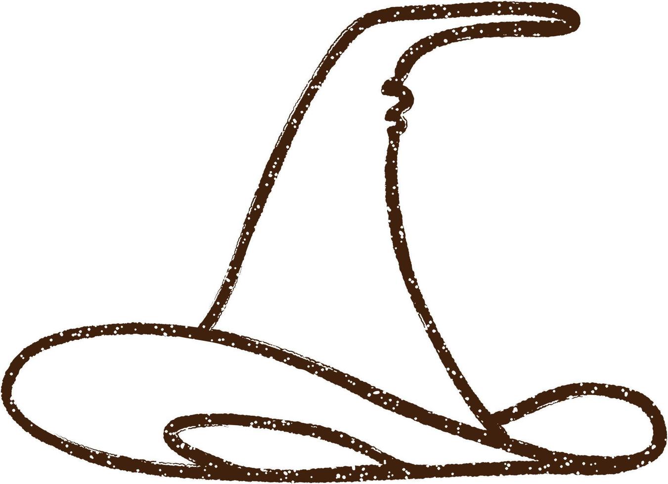 Witch Hat Charcoal Drawing vector