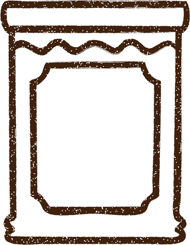 Jam Jar Charcoal Drawing vector