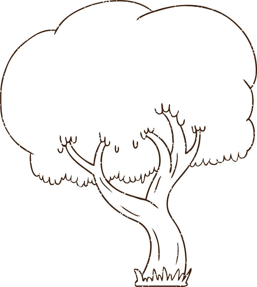 Tree Charcoal Drawing vector