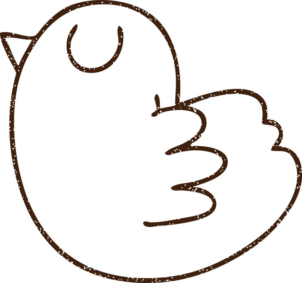 Bird Charcoal Drawing vector