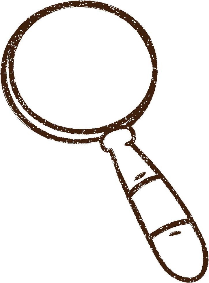 Magnifying Glass Charcoal Drawing vector