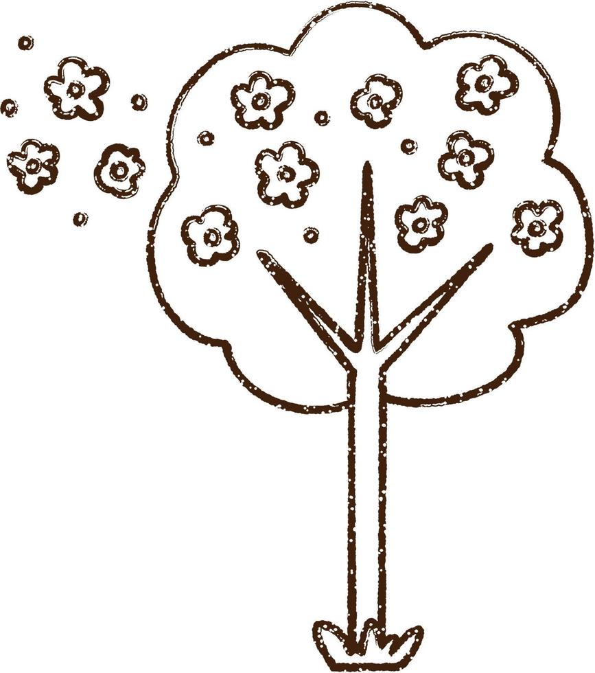 Tree Charcoal Drawing vector